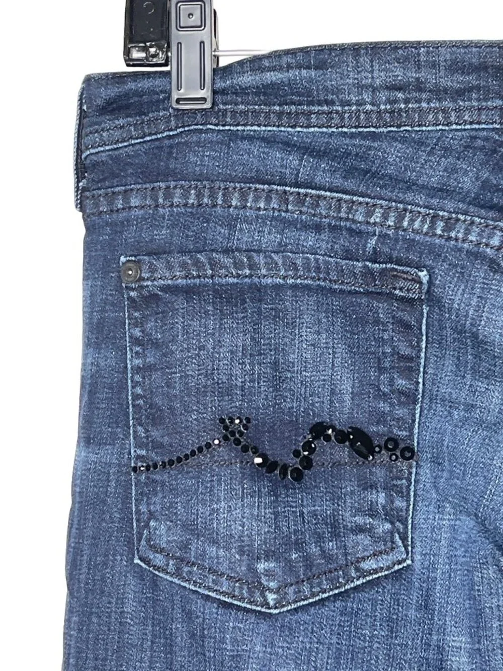 7 For All Mankind Women Size 28 Bootcut Jeans Blue Denim Stretch - Picture 10 of 12